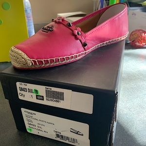 Coach Rain Floral Rivets Nappa Espadrilles